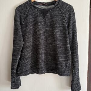 COMPTOIR des COTONNIERS | Black White Melange Raglan Sleeve Sweater | Large